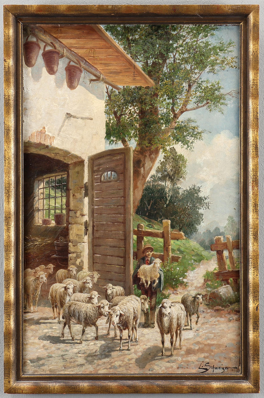 UNIDENTIFIED ARTIST oil on panel, signed.