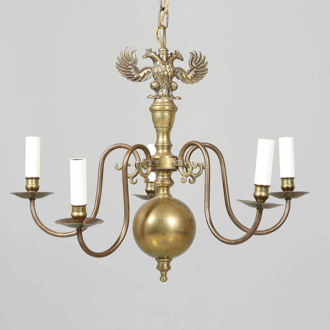 CHANDELIER, metal, 5-arm, electrified.