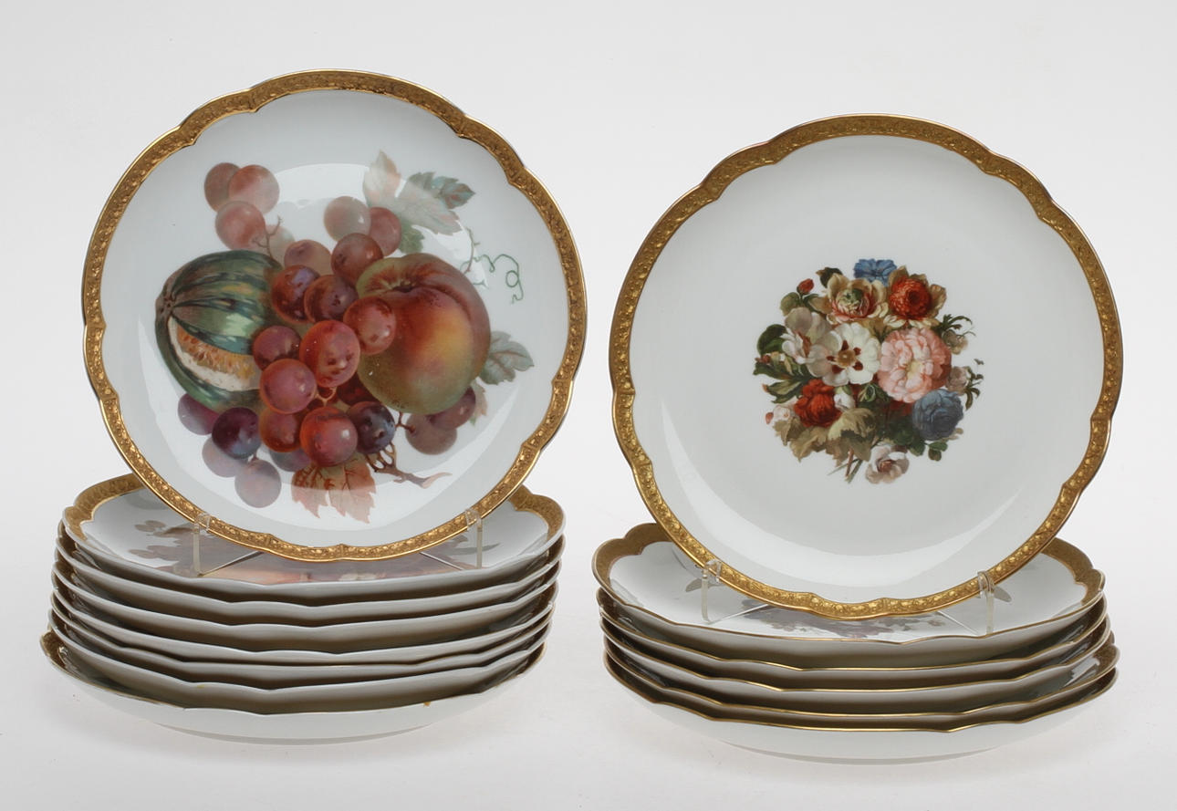 TALLRIKAR, 8 + 6 st, Rosenthal, 1900-tal.