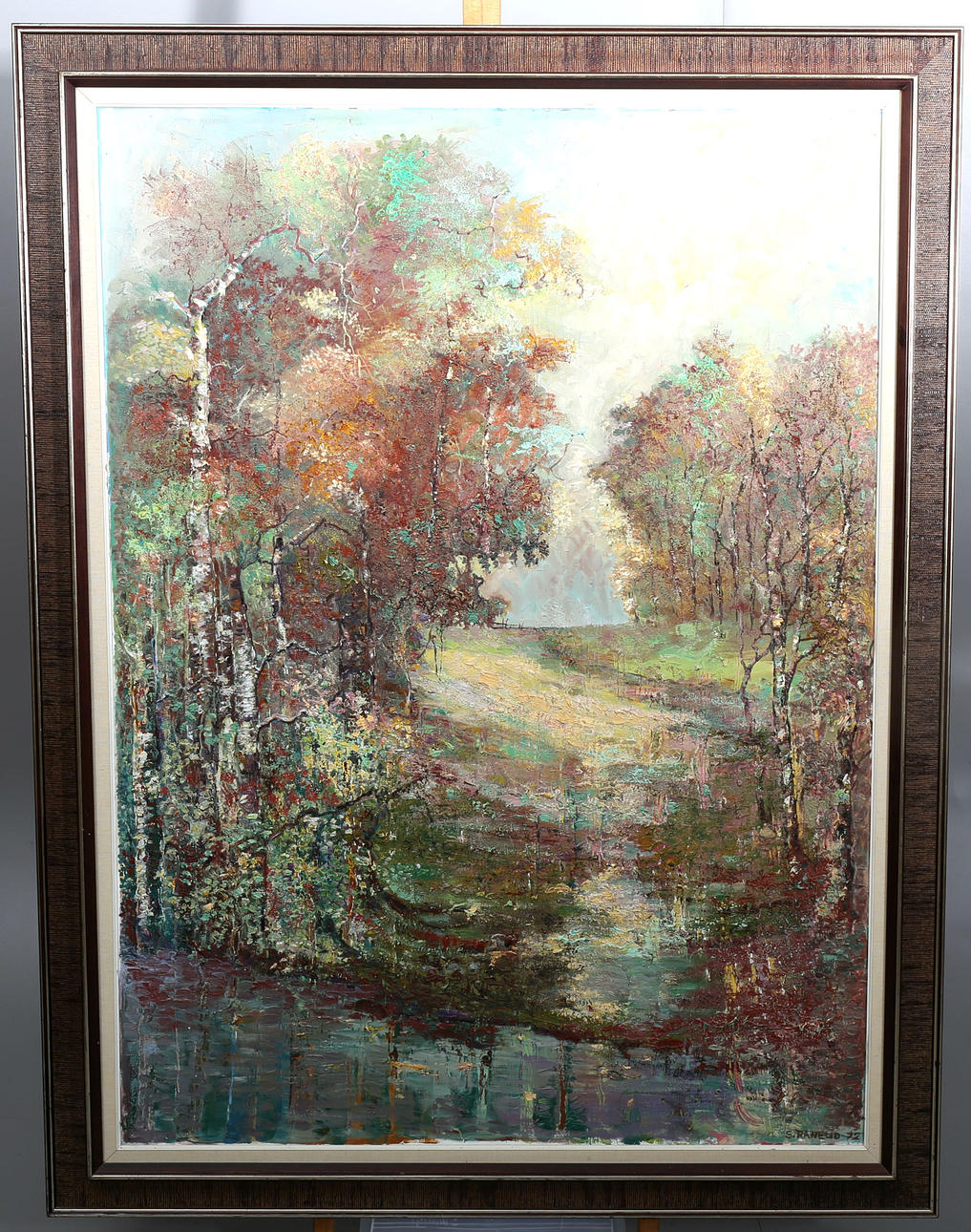 SIGVARD RANELID. Olja på duk, "Snårskog", signerad Ranelid, daterad -72.