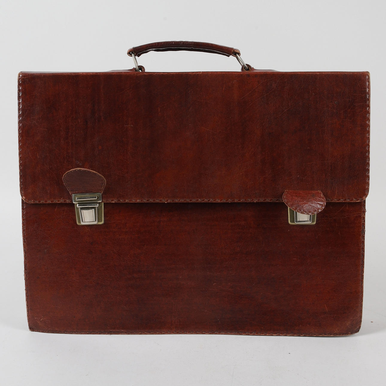 A leather briefcase, Italy, 20th century.