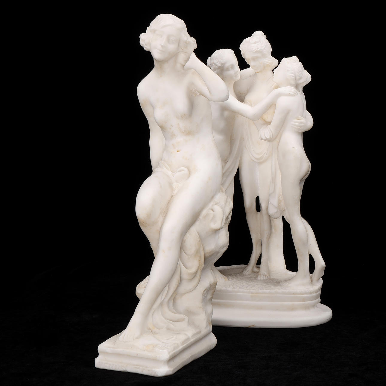 FIGUREN, 2 Stück, Salzstein.