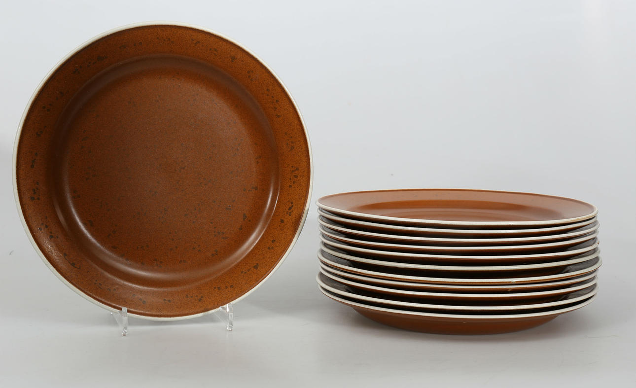 MATTALLRIKAR, "Coq", 12 stycken, design Stig Lindberg, Gustavsberg.