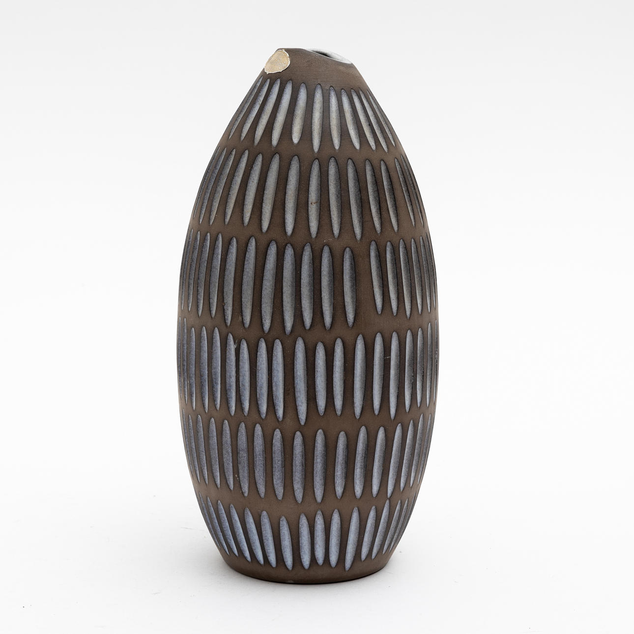 INGRID ATTEBERG. A stoneware vase, “Negro”, no. 2133, signed, designed 1953, label marked, Upsala-Ekeby.