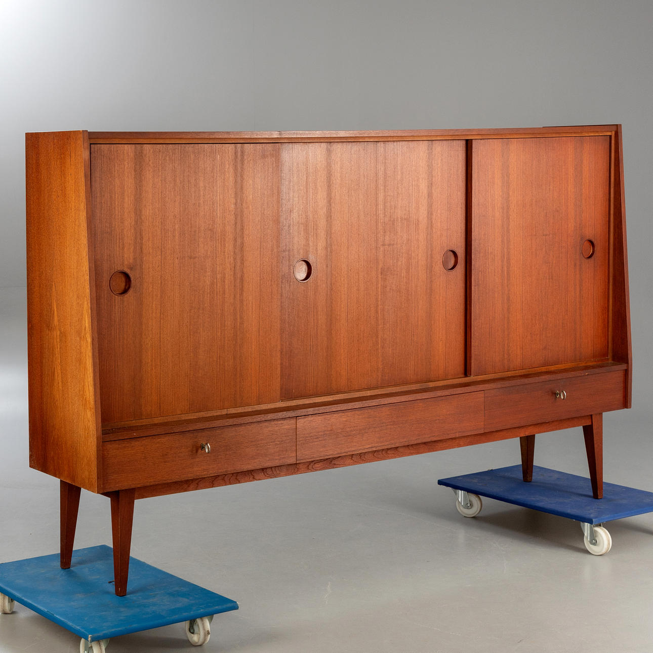 Highboard in teak, Germany, 1960s.