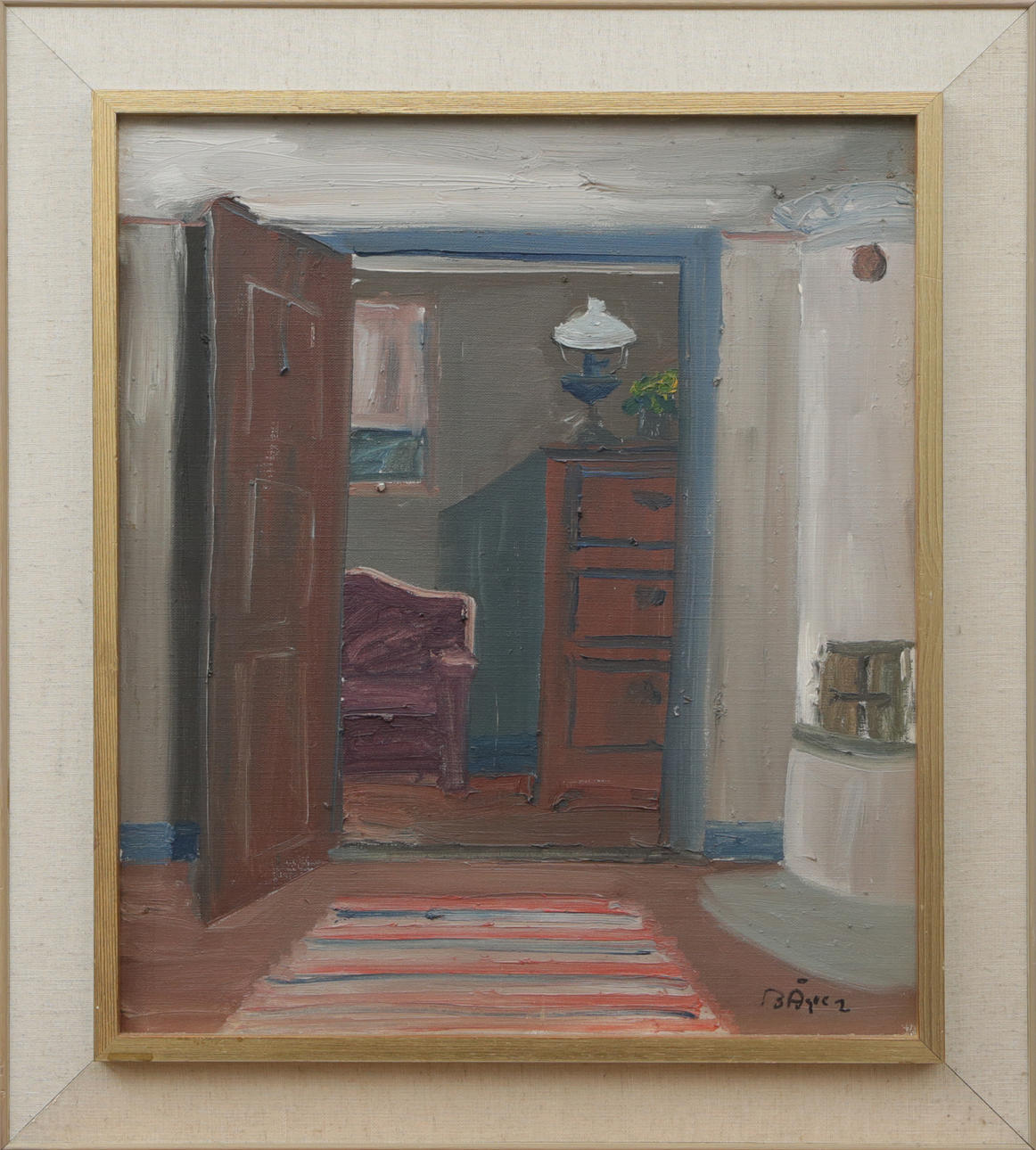 BENGT ÅGREN. OIL, on canvas, interior, signed.