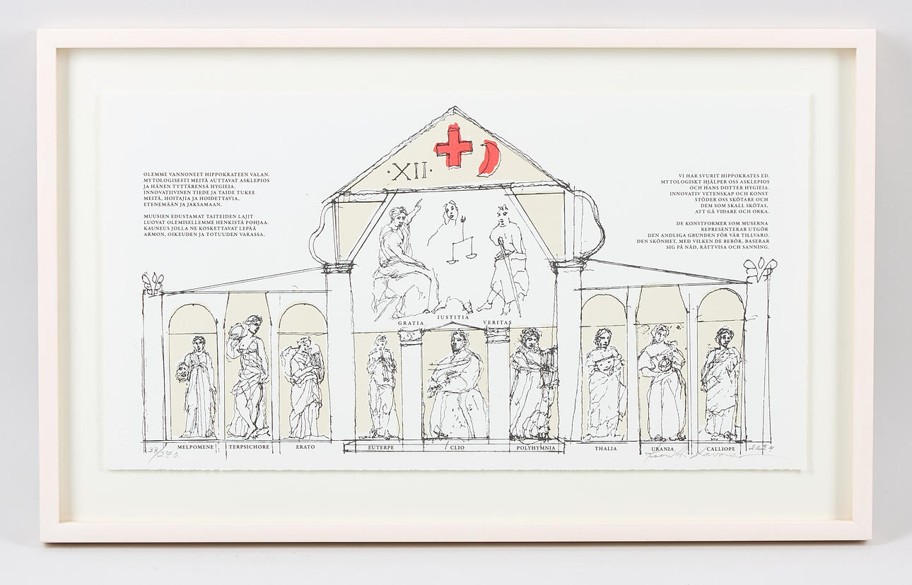 KUUTTI LAVONEN. Hippocratic oath, signed and dated 2024, lithograph, 33/270.