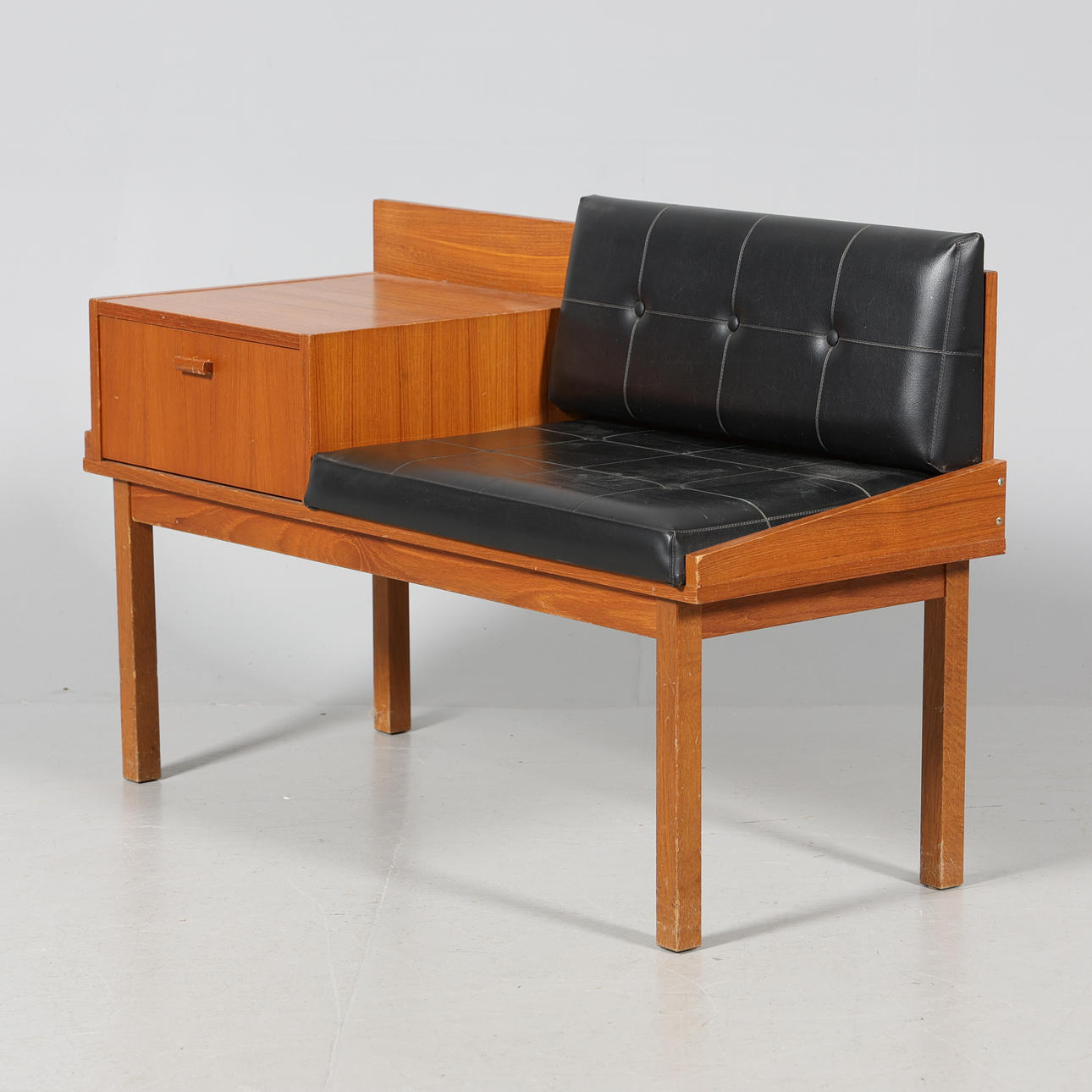 TELEPHONE BENCH, teak.