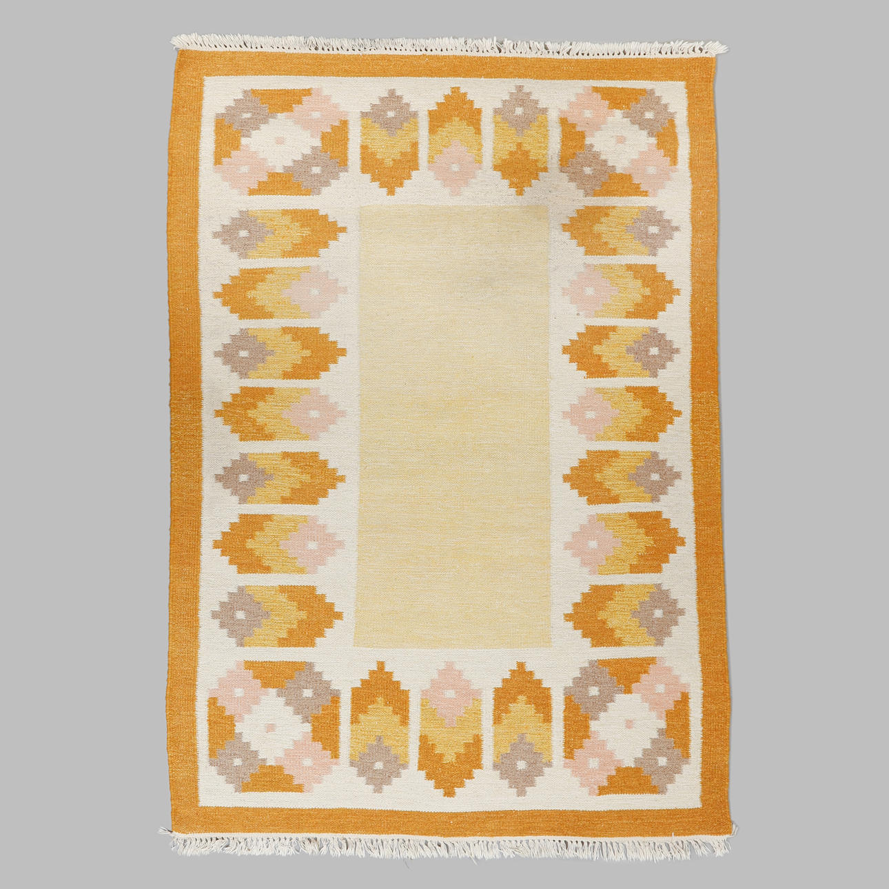 RUG, burlap. Dimensions approx. 242 x 170 cm.