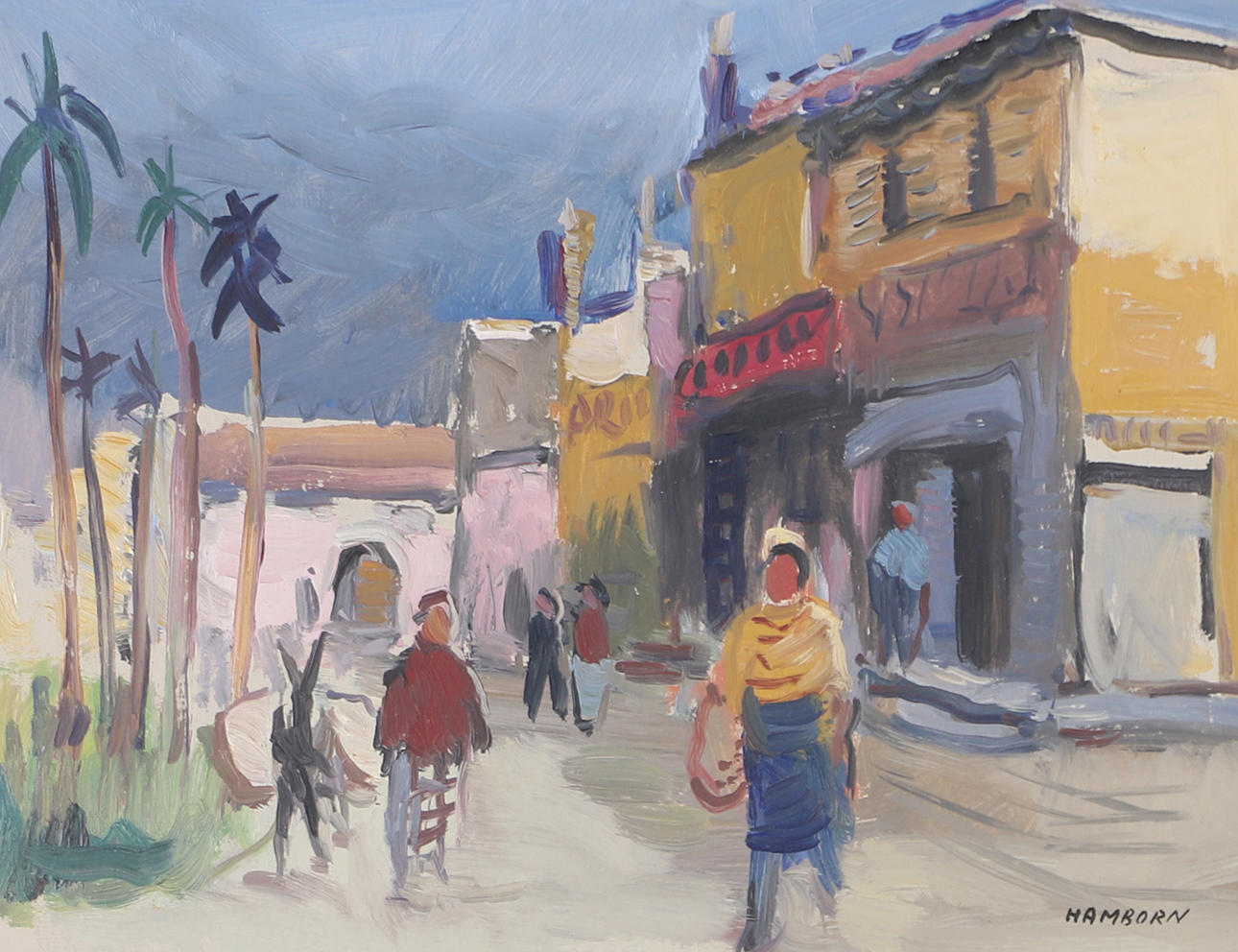 AXEL HAMBORN. “Packåsnan”, oil on panel, signed Hamborn.