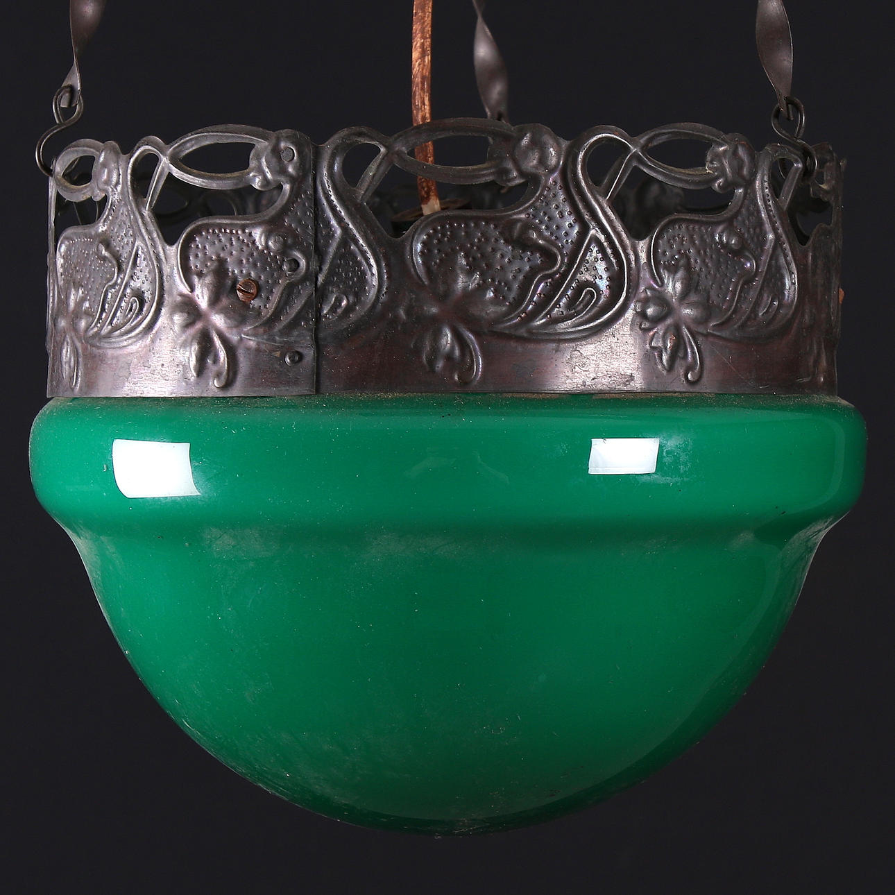 TAKAMPEL, glas och koppar, jugend, omkring sekelskiftet 18/1900.