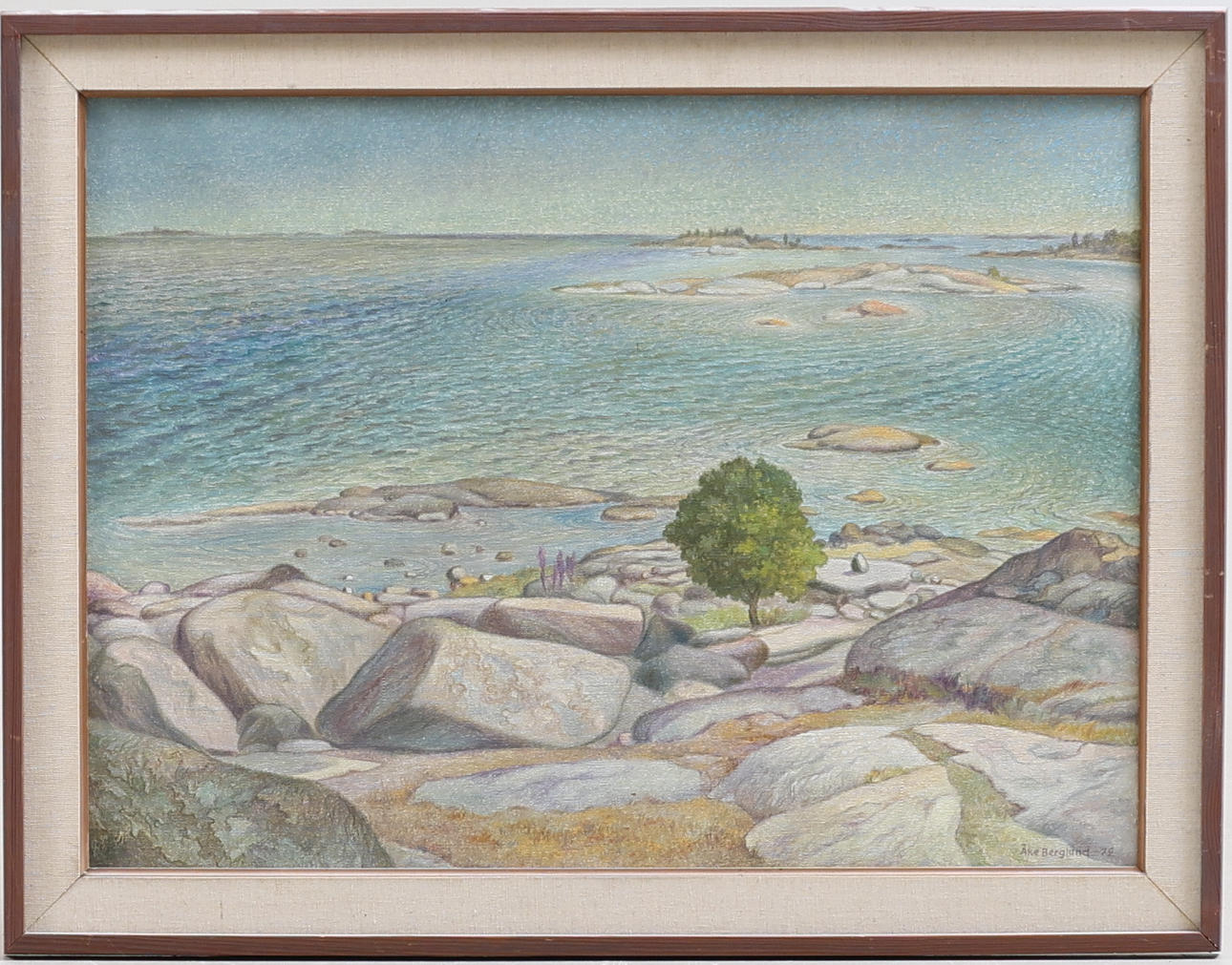 ÅKE BERGLUND. oil on canvas, signed & dated -72.
