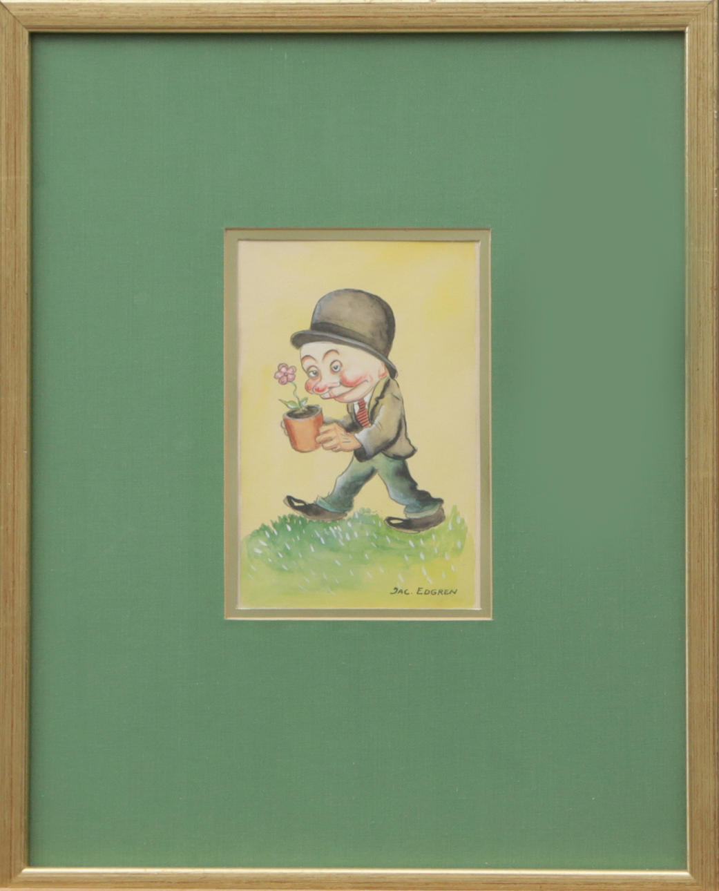 JAC EDGREN. WATERCOLOUR, on paper, signed.