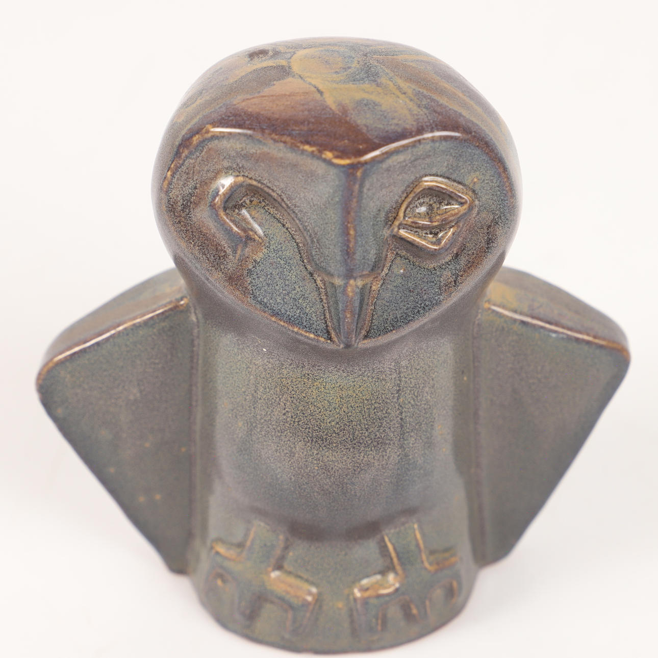 LARS PAGFELDT. Figur, Eule, Steinzeug, signiert, Malmö.