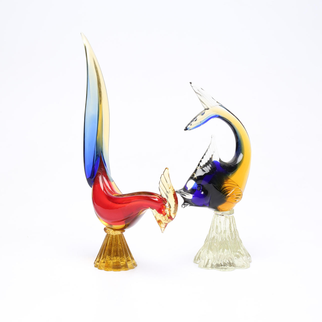 FIGURINER, 2 stk., glas, Murano, Italien.