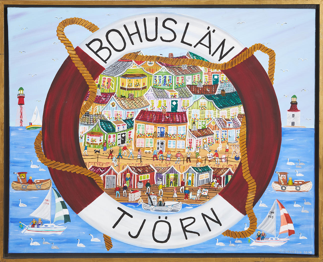 OIDENTIFIERAD KONSTNÄR. “Bohuslän, Tjörn” signed J. Svensson and dated 2010, acrylic on canvas.
