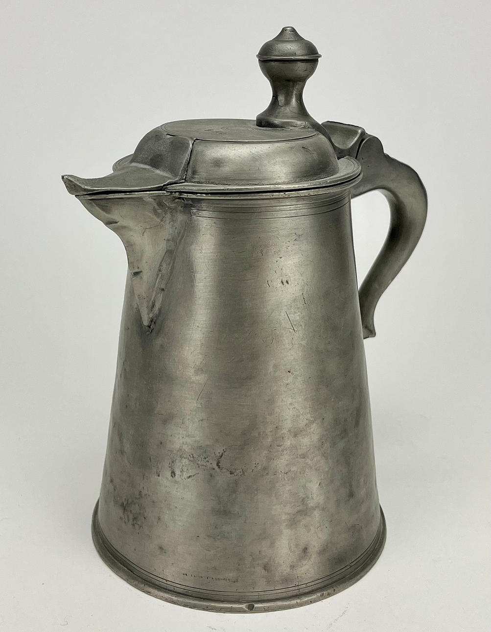 A 19th century Swedish pewter jug.