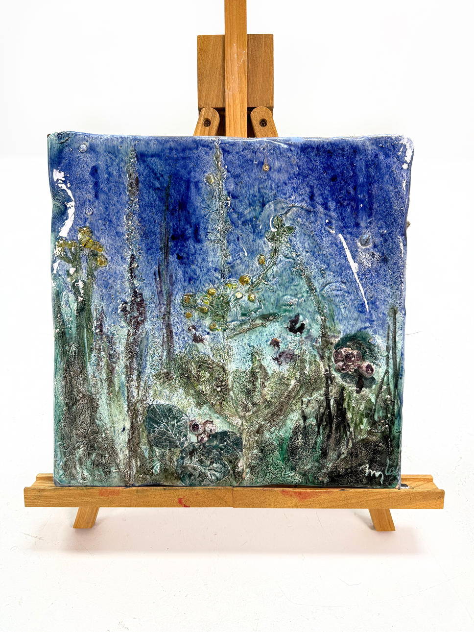 KERAMIKTAVLA - Oidentifierad konstnär 33x33cm.