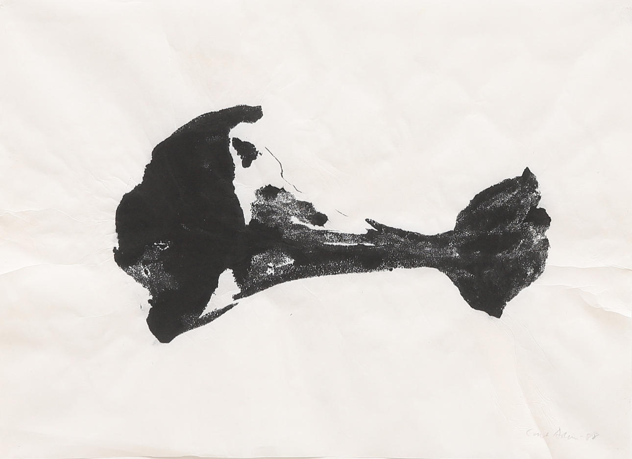 CURT ASKER. Watercolour, signed and dated -88.