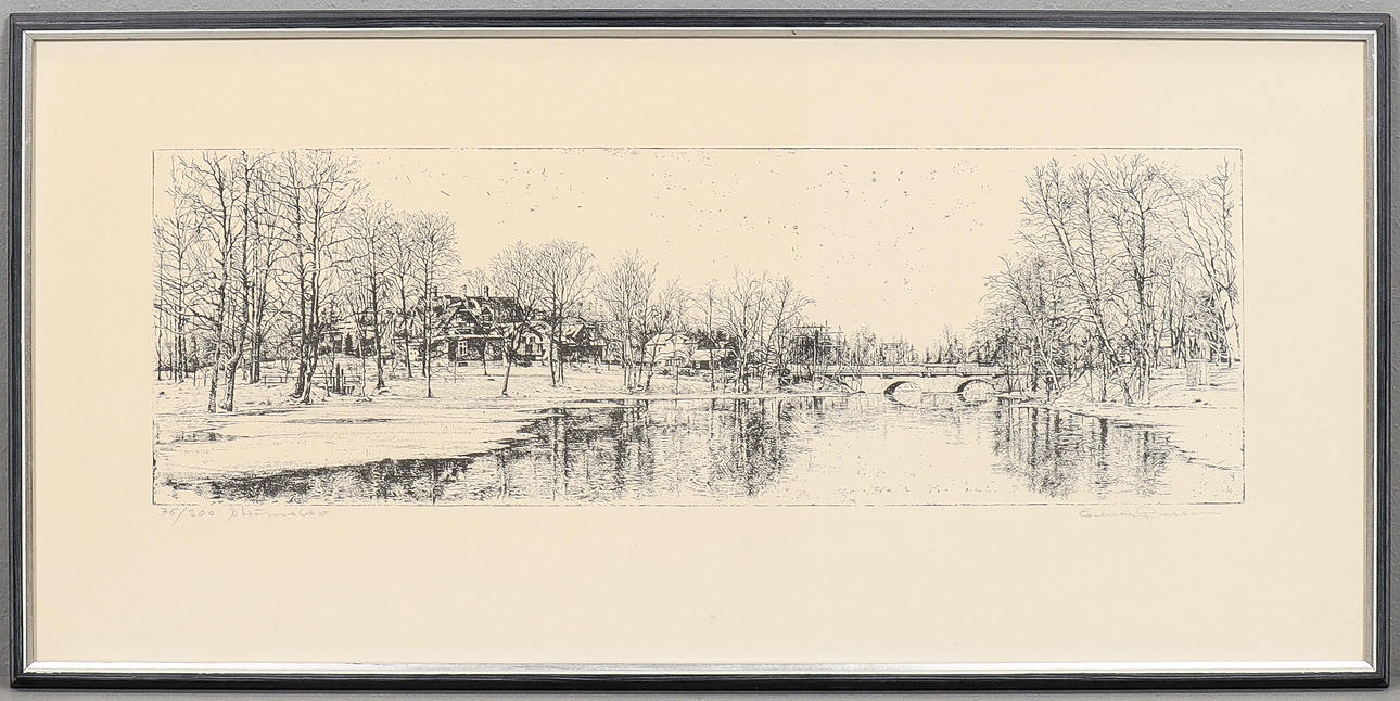 EINAR PERSSON Lithografie 75/300, signiert.