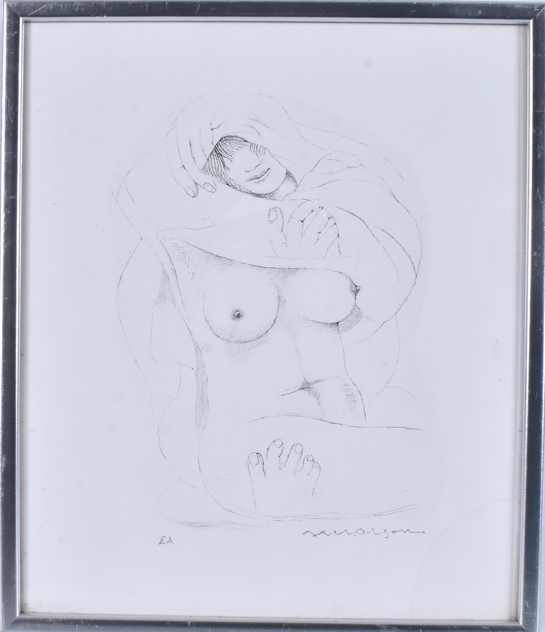 AXEL OLSON. Litografi.