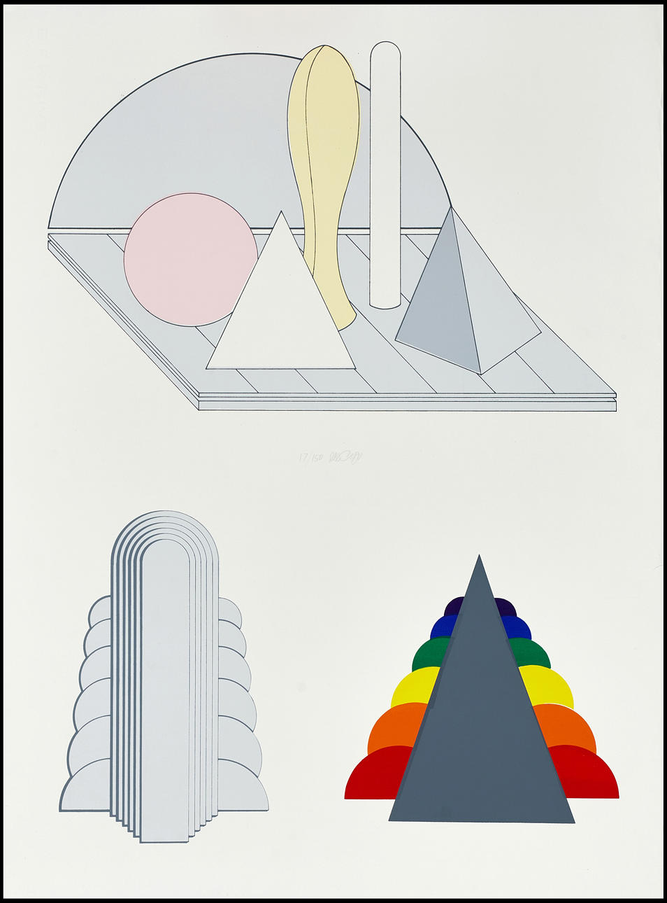 LUCIO DEL PEZZO (Italy, 1933): Composition, signed, signed and