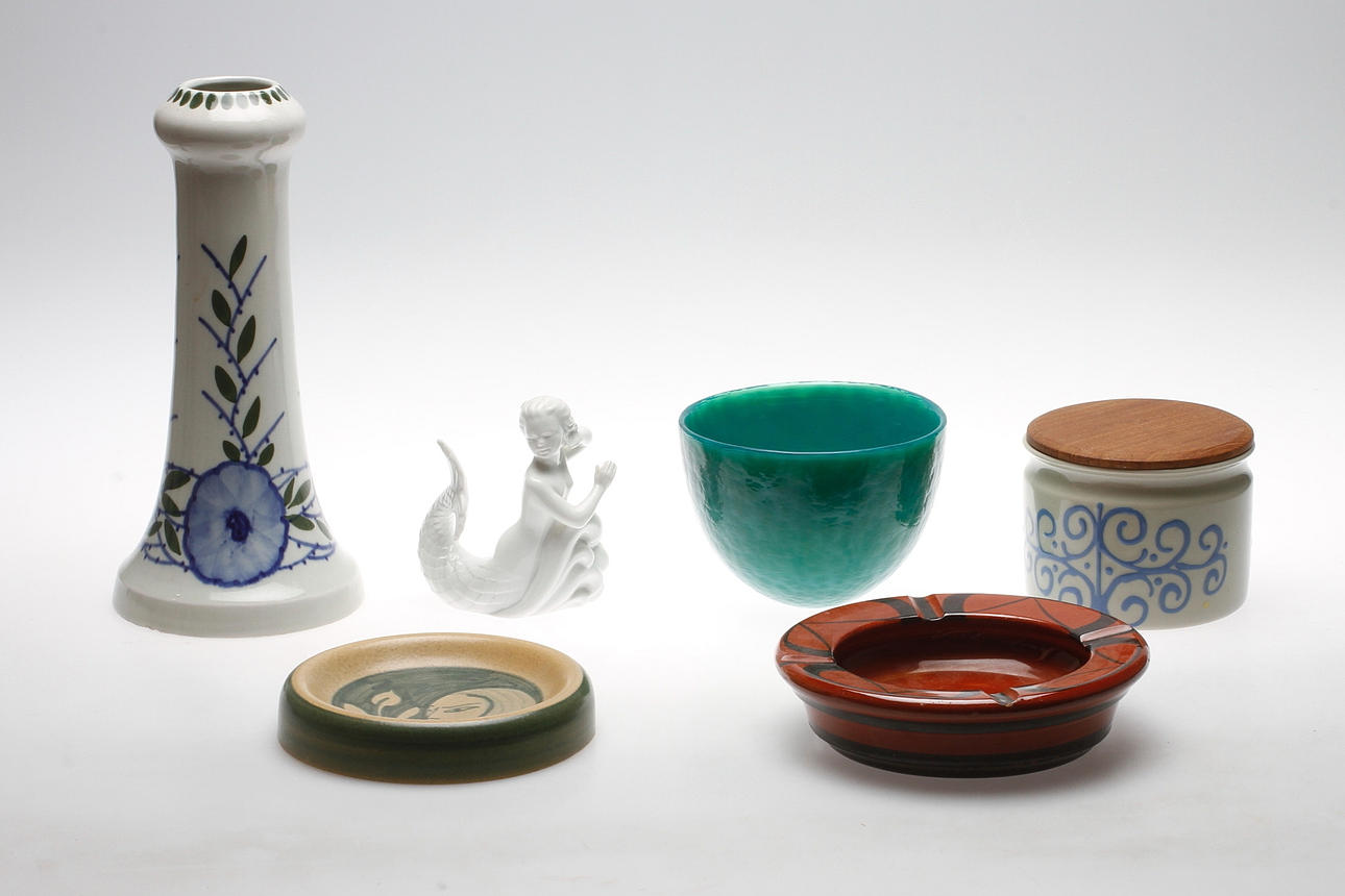 KERAMIK OCH GLAS, 6 delar, bland annat Sverige.