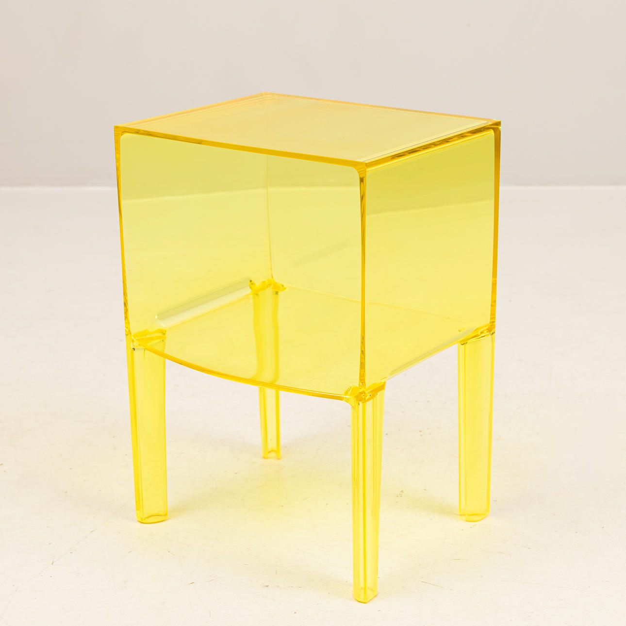 PHILIPPE STARCK. A moulded plastic bedside table, “Small Ghost Buster”, in collaboration with Eugeni Quitllet for Kartell, 21st century.