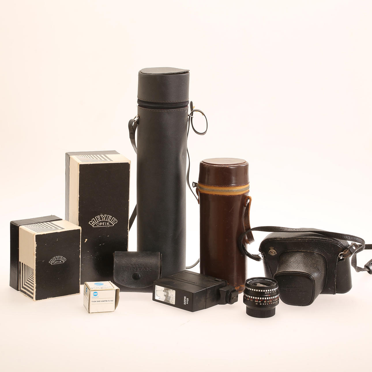 CAMERA, Asahi Pentax spotmatic with assorted lens.