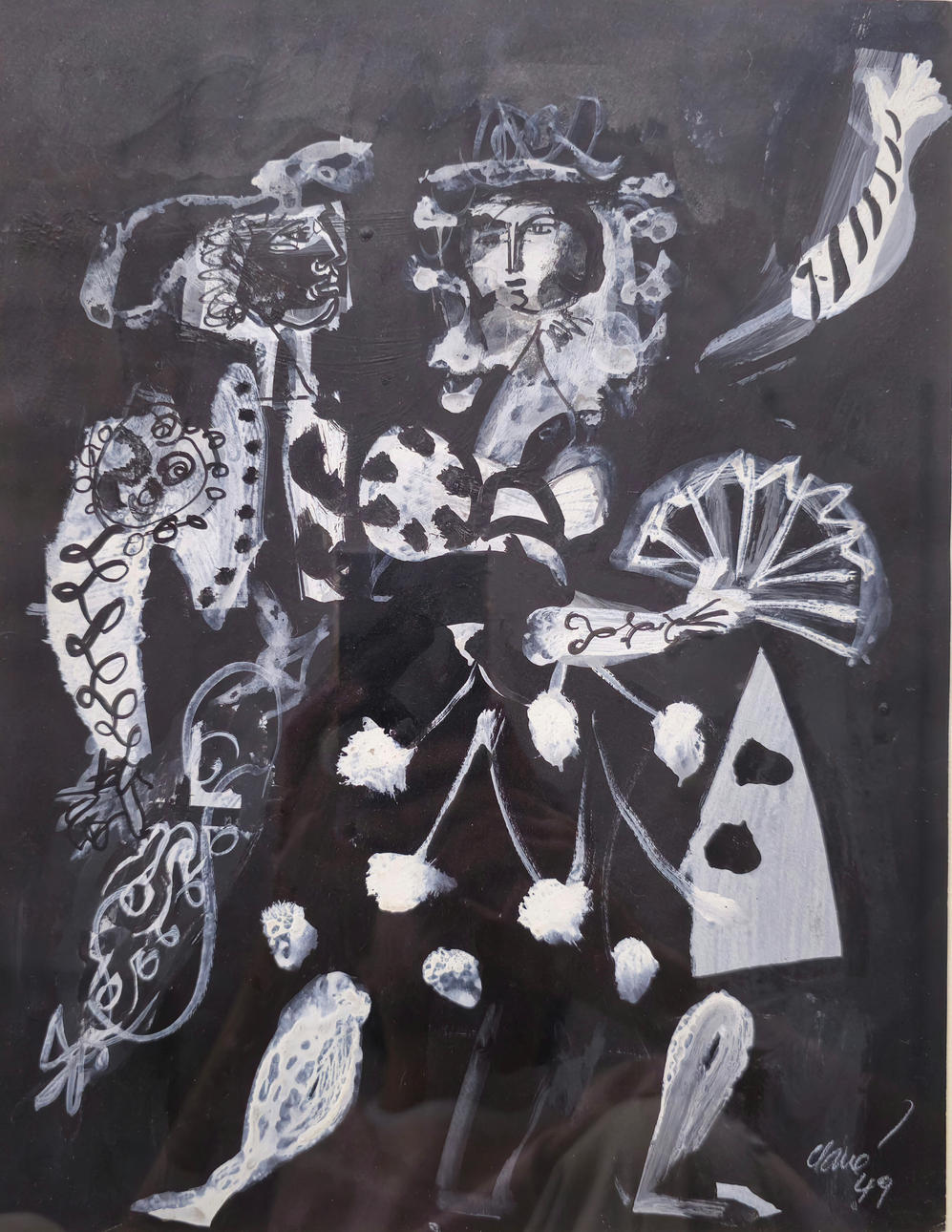 ANTONI CLAVÉ. “STUDY FOR CARMEN”. MIXED MEDIA ON PAPER. 1949.