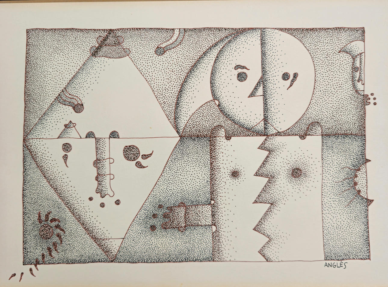 ANGLÈS. ABSTRACT COMPOSITION. PEN ON PAPER.