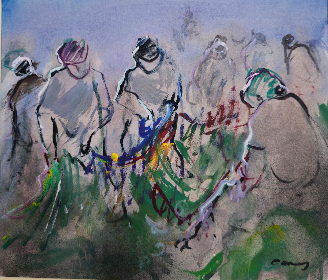 JOSEP CORÉS. I DRAW CHARACTERS. MIXED MEDIA ON PAPER.