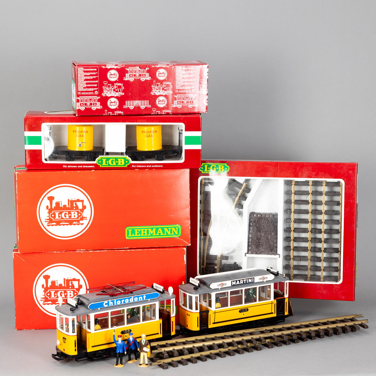 Small collection from LGB, Lehmann-Gross-Bahn: Martini Lok