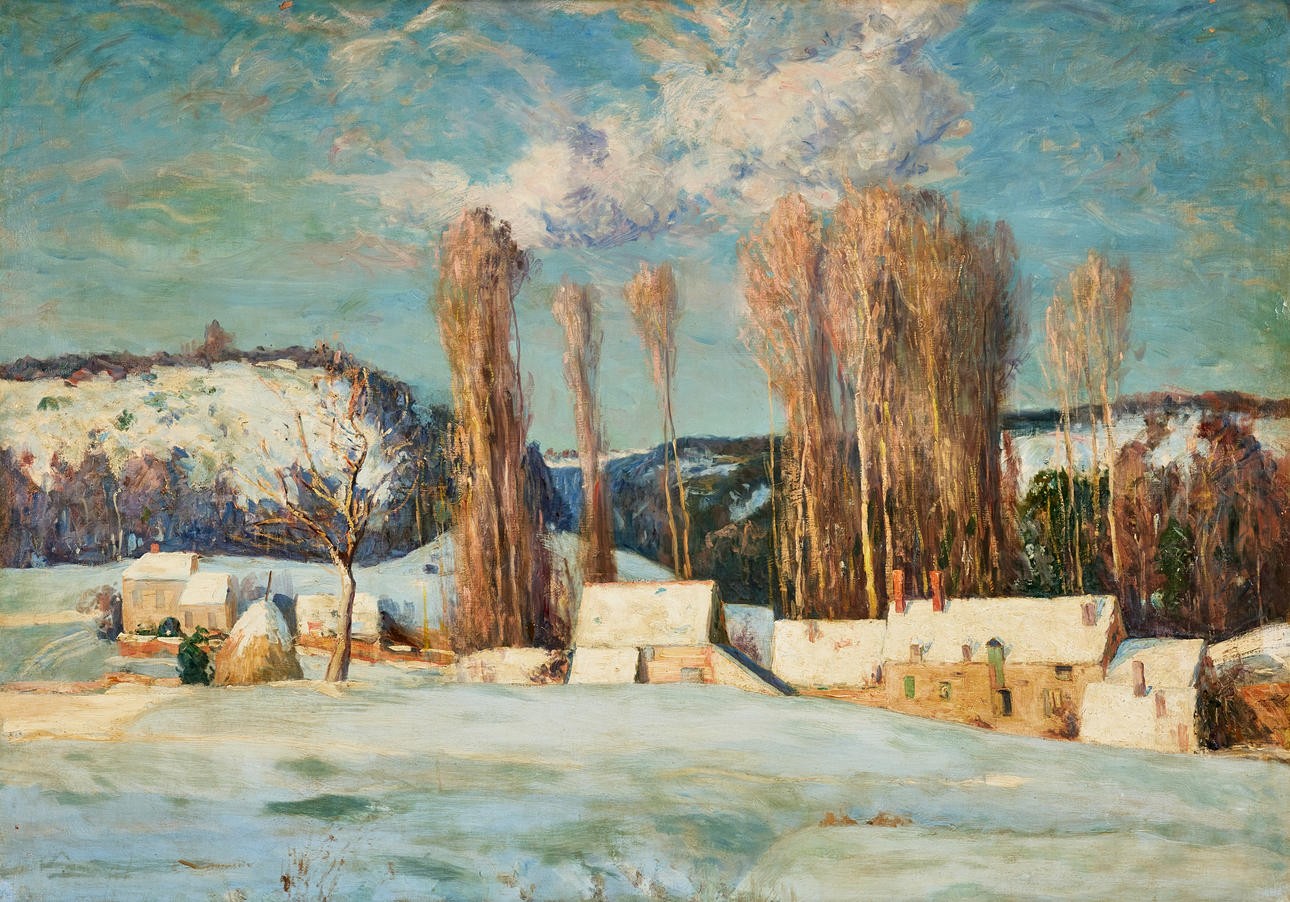 GUSTAVE ALBERT ANDERSSON. French winter landscape.