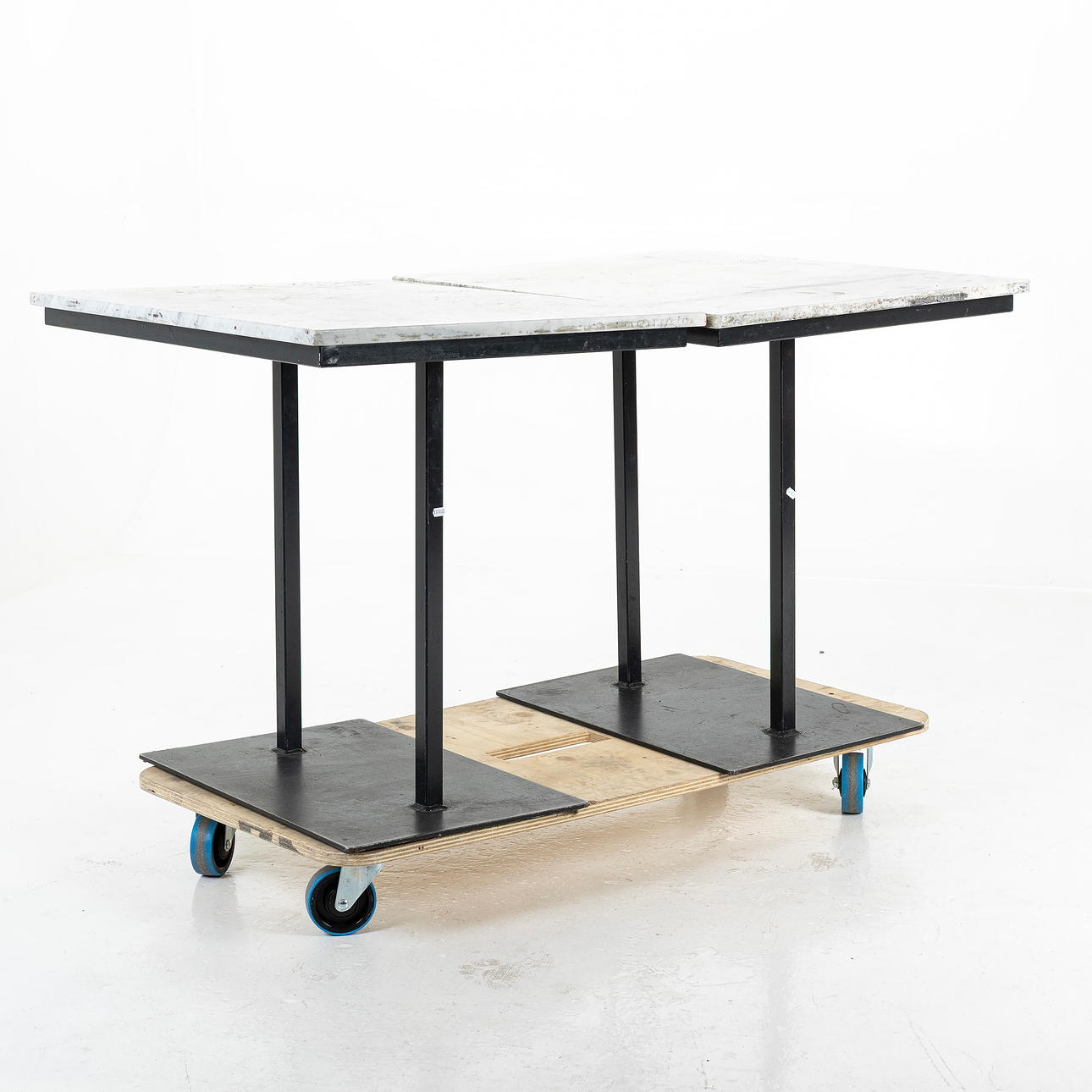 CAFEBORD, 1 pair, metal & marble, contemporary.