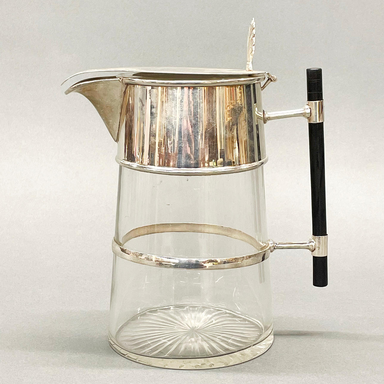 SILVER PLATED WATER JUG.