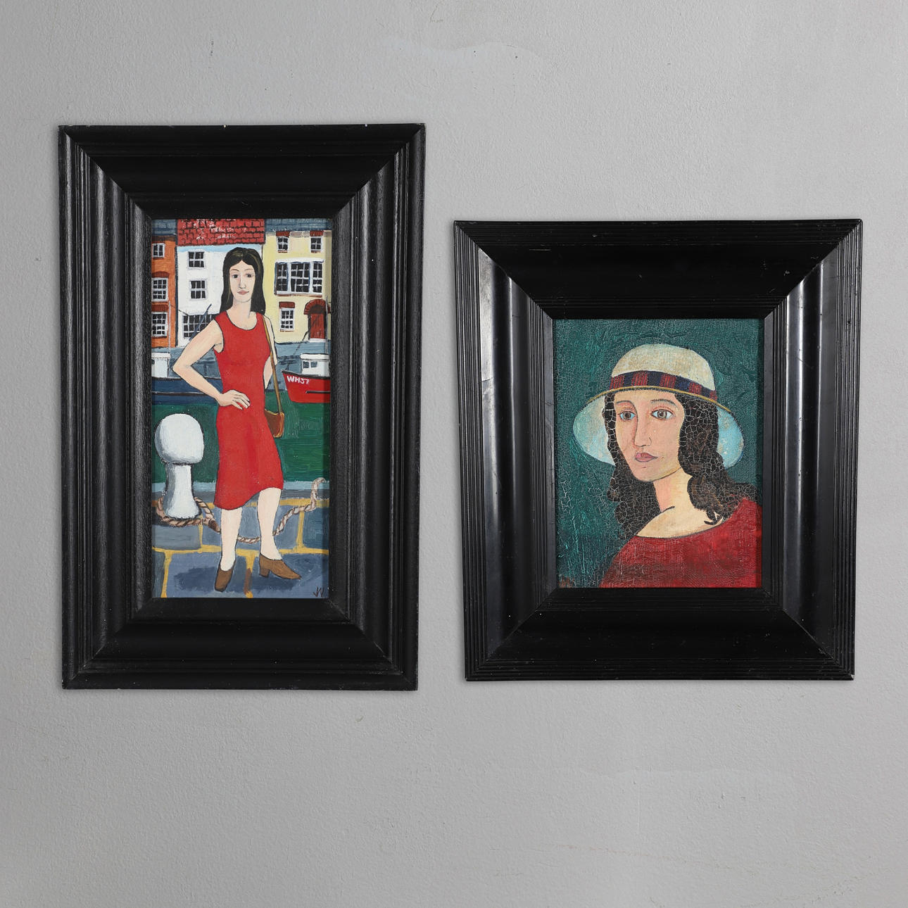 JOHN WALKER (B.1950). MÄDCHEN AUF DEM KAI, WEYMOUTH.