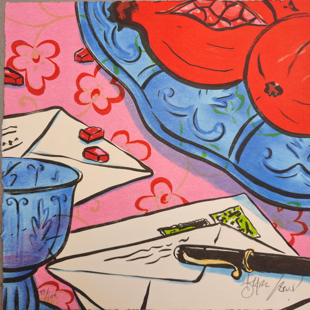 MARC JESUS. LITOGRAFIA FIRMADA A LÁPIZ.