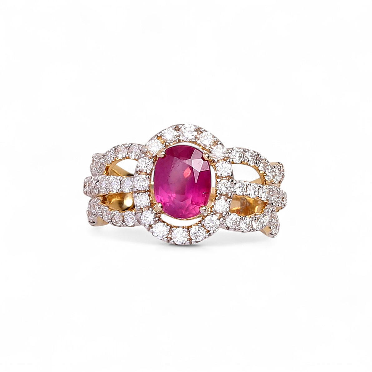 Diamonds and ruby ring.