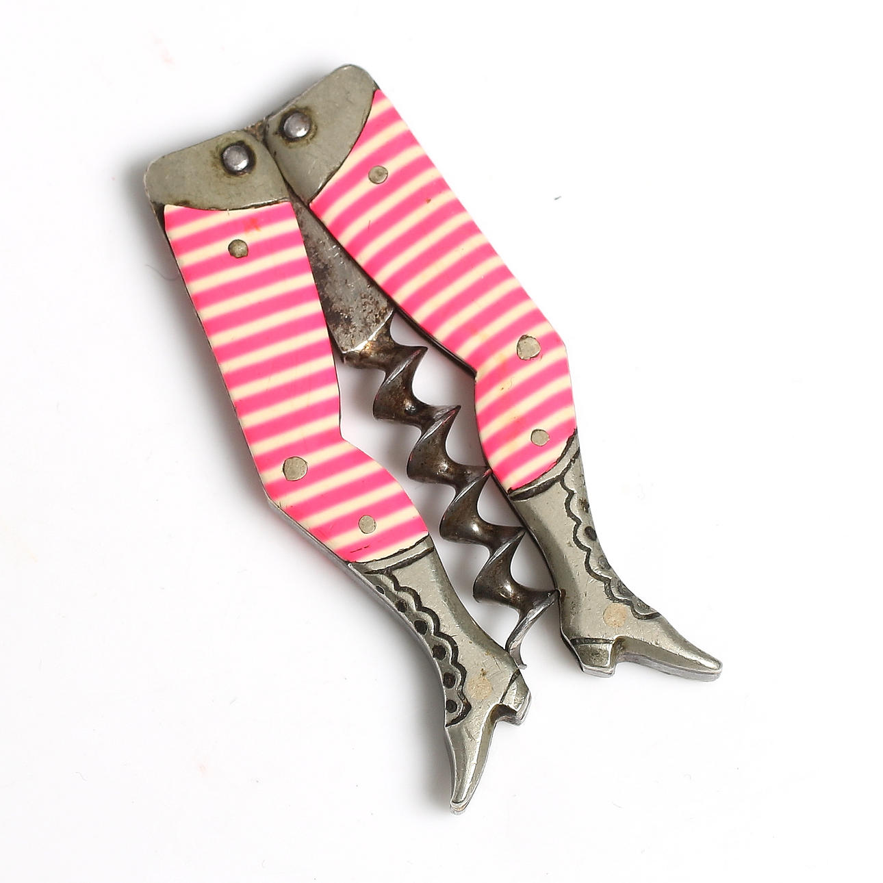 KORKSKRUV, metall, "Ladies Legs", Tyskland, 1900-talets första hälft.