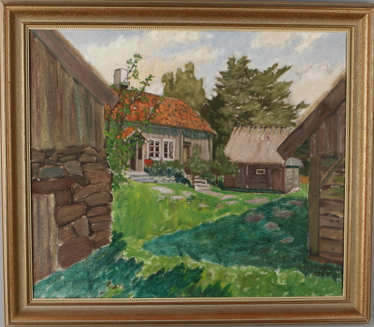 BIRGER SIMONSSON. olja på duk, signerad samt daterad 1952.