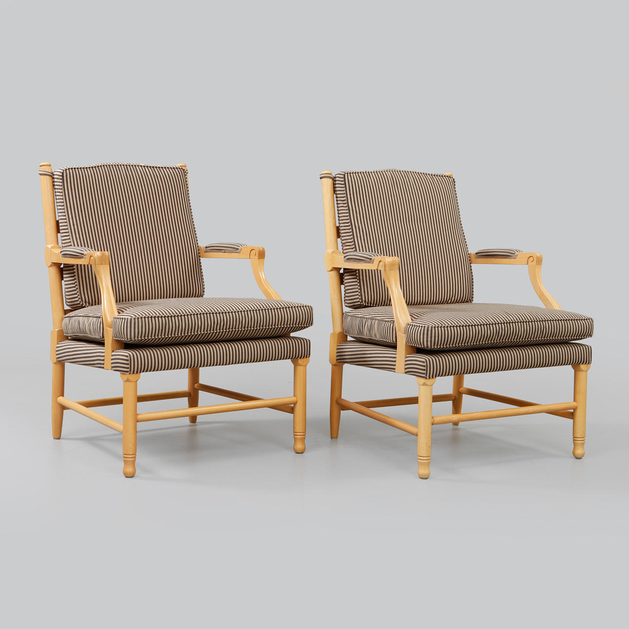 ARNE NORELL. Lænestole, et par, Gripsholmsmodell.