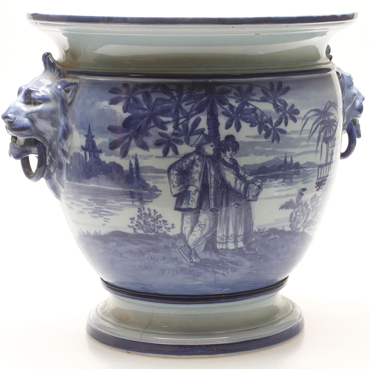 TRÄDGÅRDSURNA, flintgods, Josef Ekberg, Gustafsberg, signerad och daterad 1904.