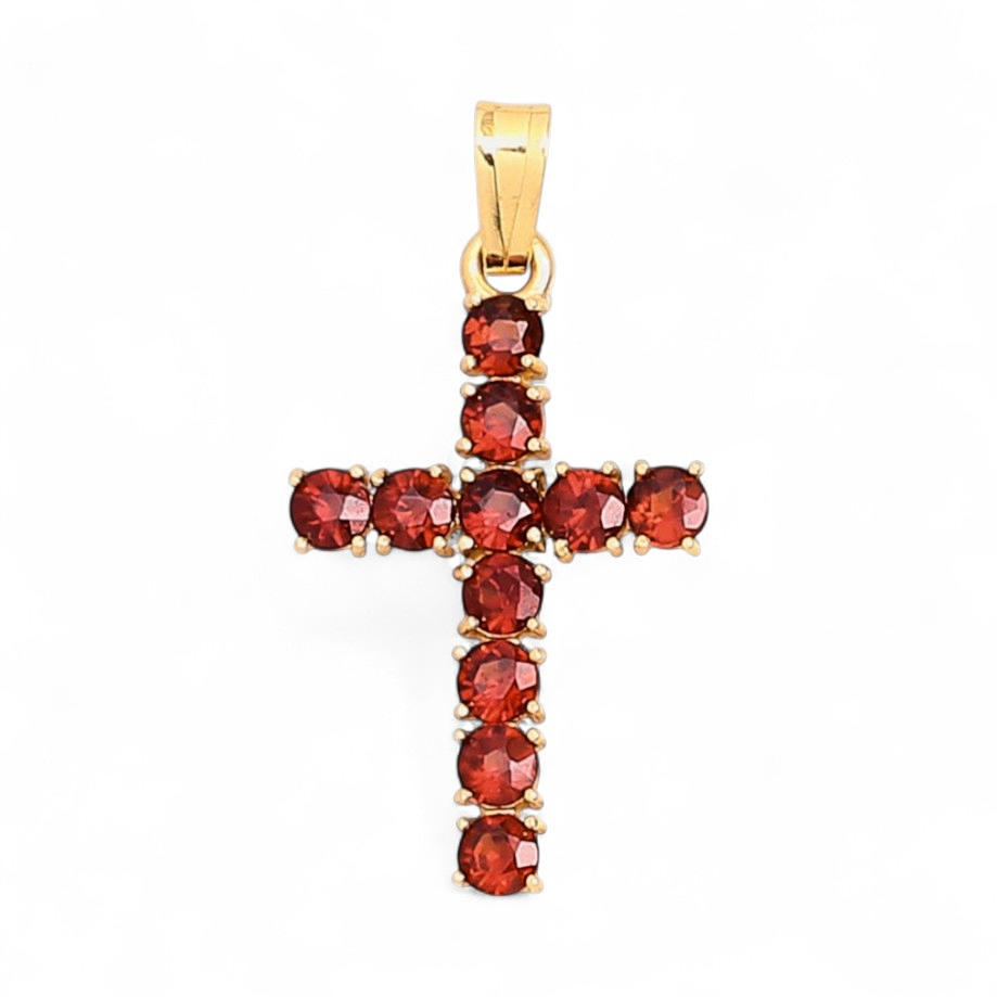Garnets pendant cross.