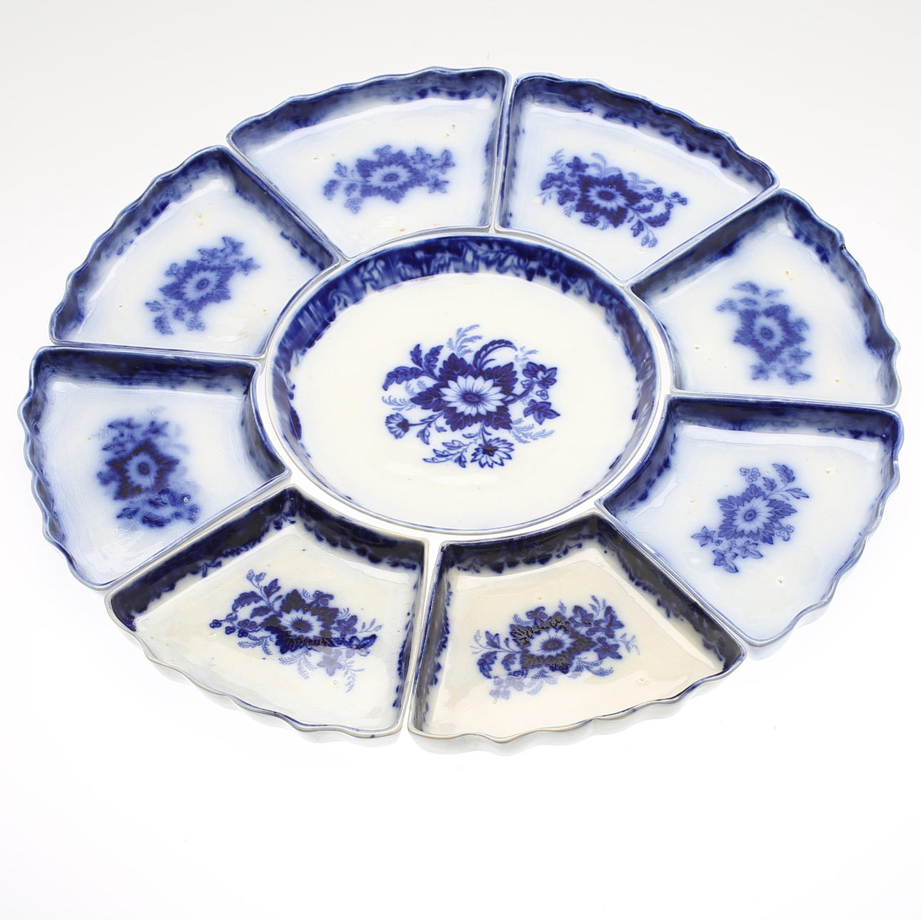 CABARET, 9 delar, porslin, Rörstrand, 1800-tal.