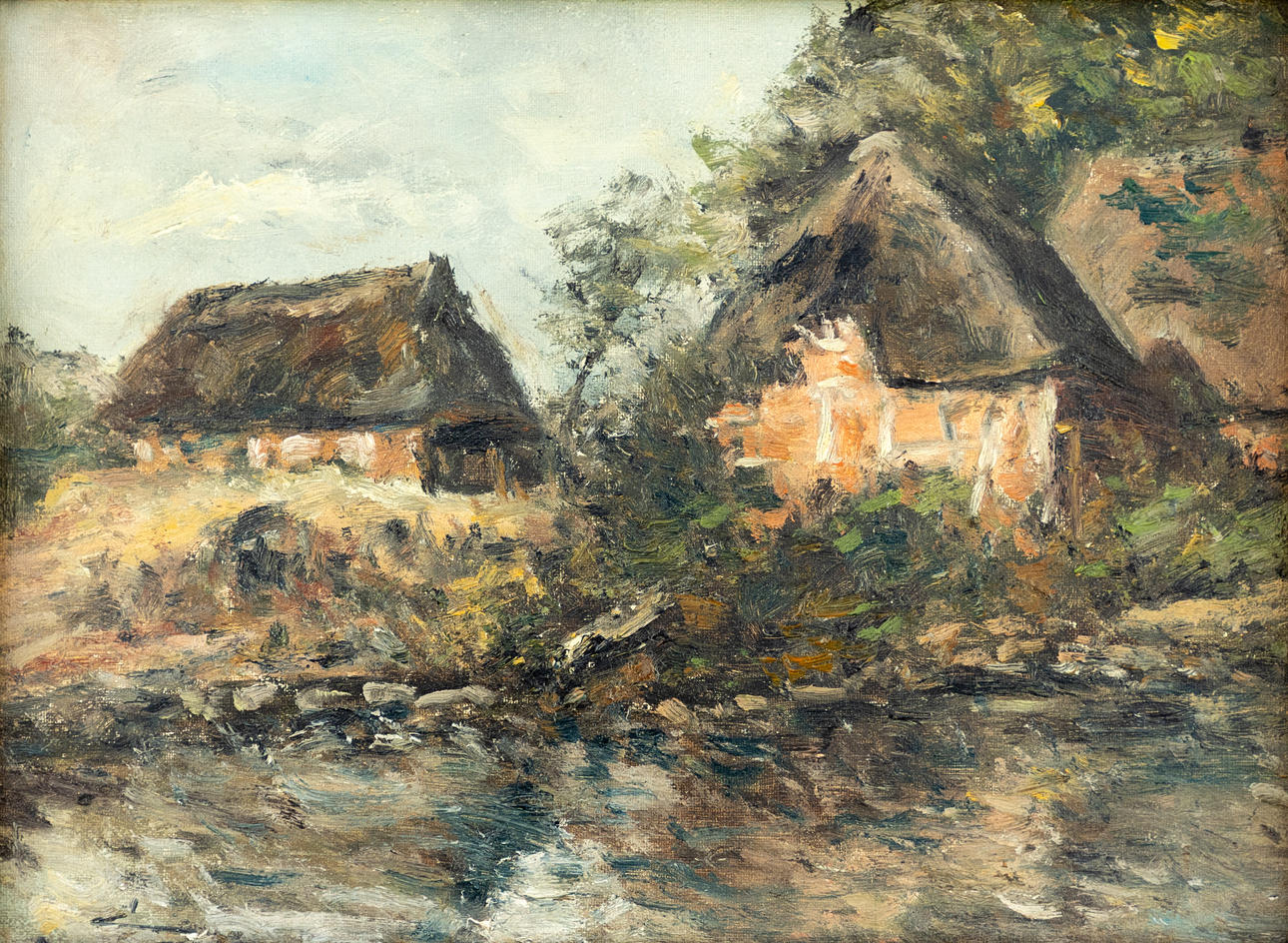 PHILIPP KARL SEITZ (1901-1982). Am Dorfteich (Altes Land).