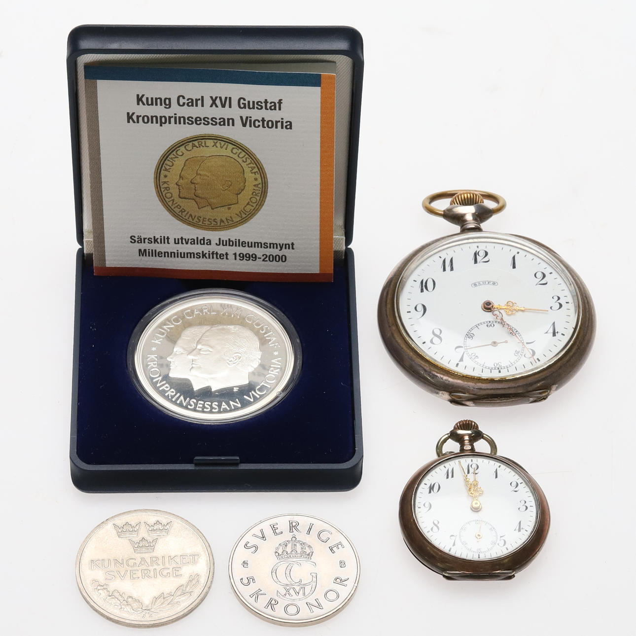 LOMMEUR & ERINDRINGSMØNT, sølv.