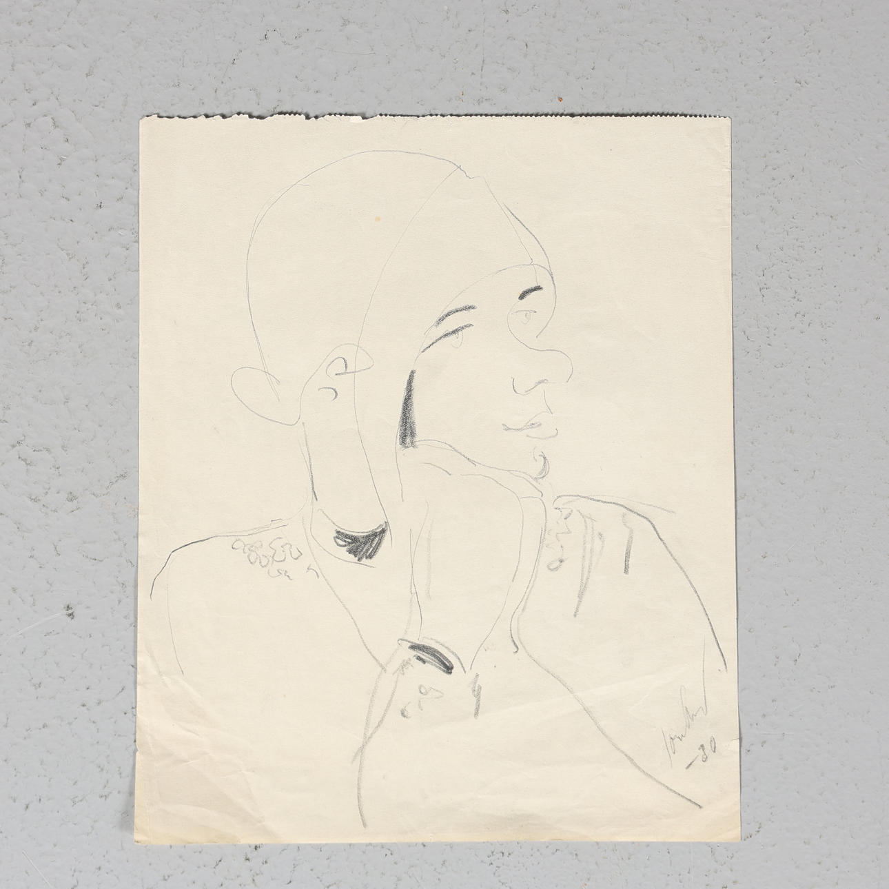 JOHN JON-AND. DRAWING, signed and dated -30.