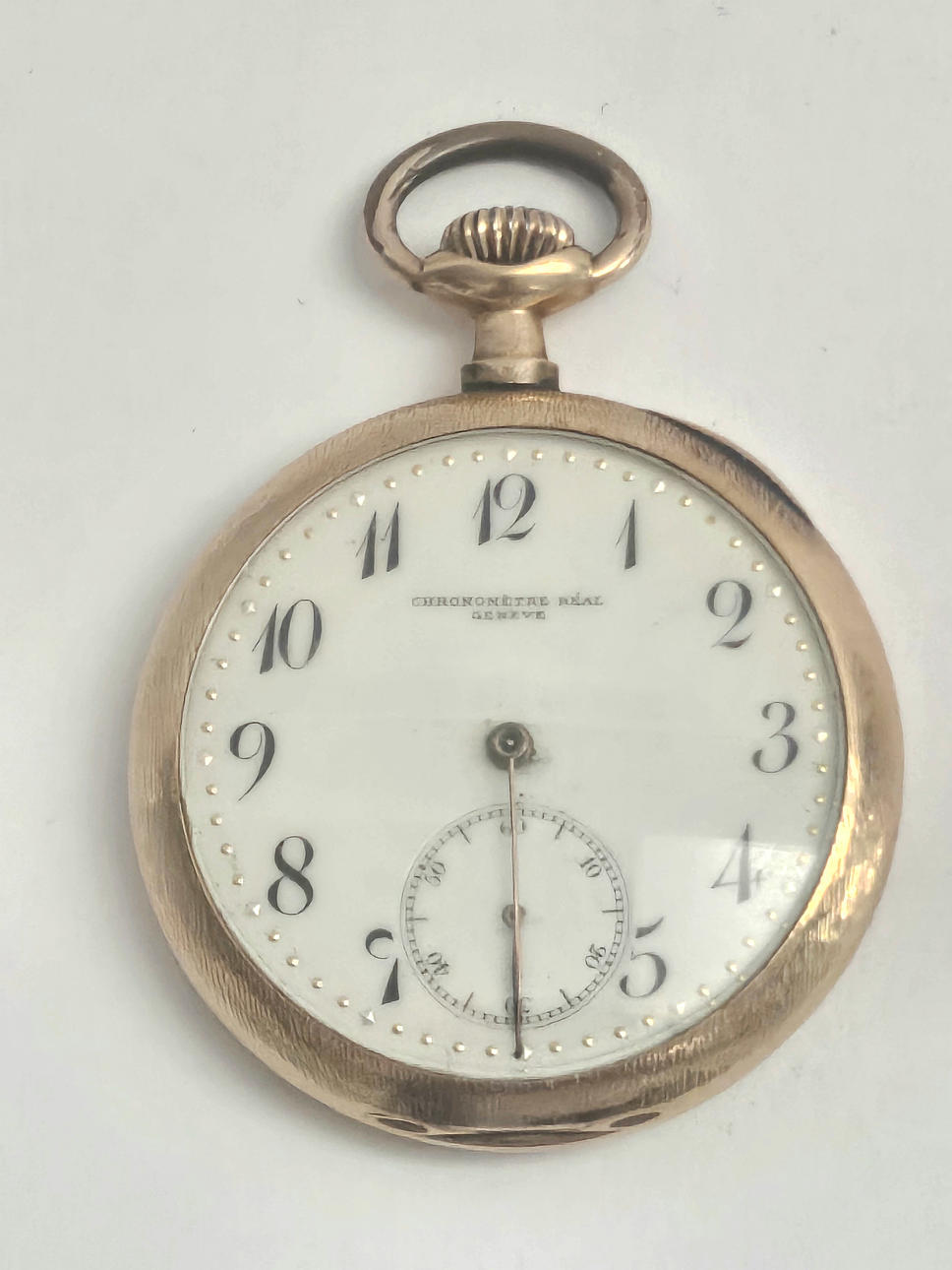 ECHTER CHRONOMETER. Taschenuhr aus 18 Karat Gold.