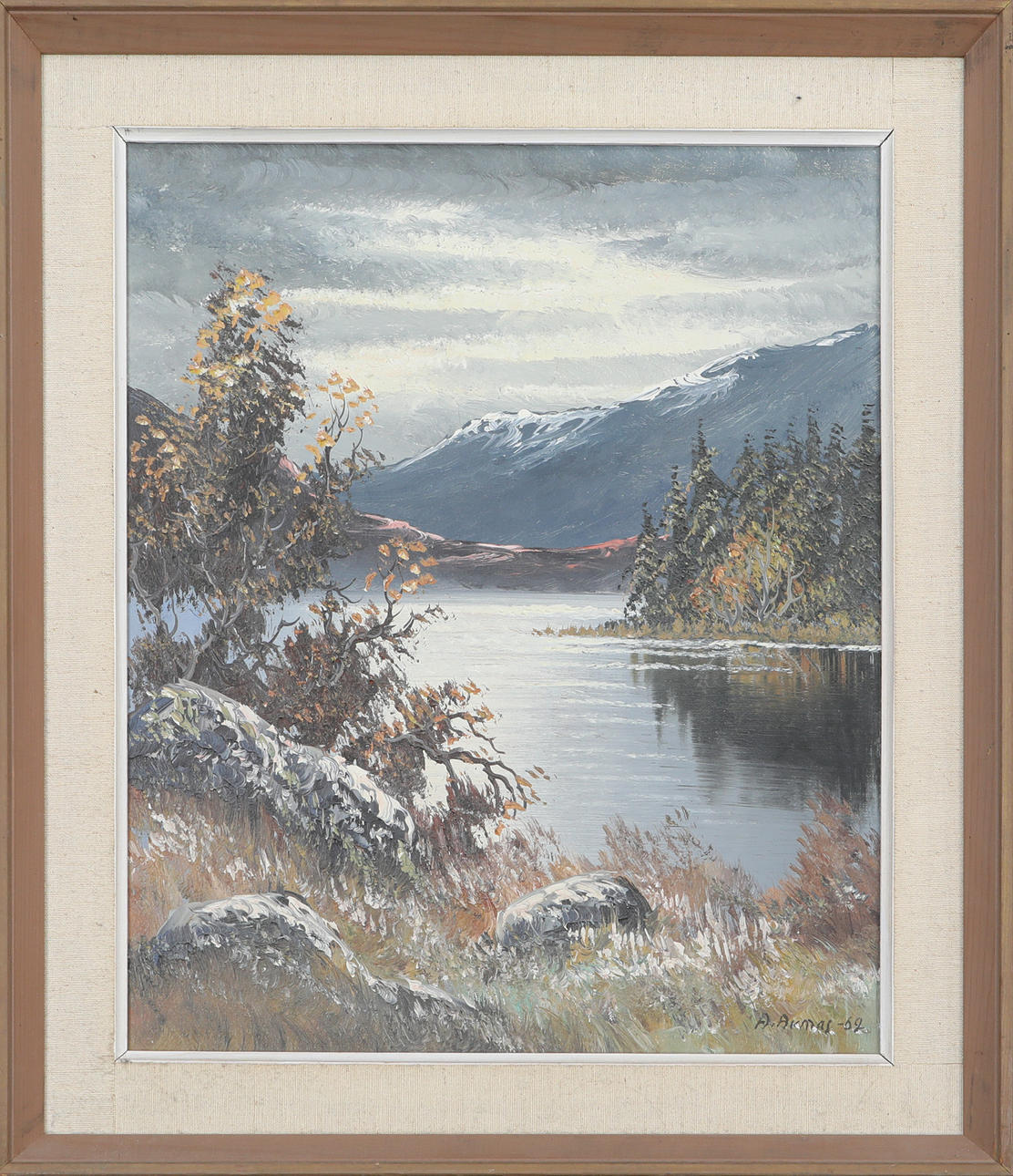 OIDENTIFIERAD KONSTNÄR. Oil on canvas, dated-69.